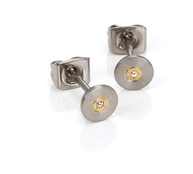 0545-02 Boccia Titanium Earrings - Image 2